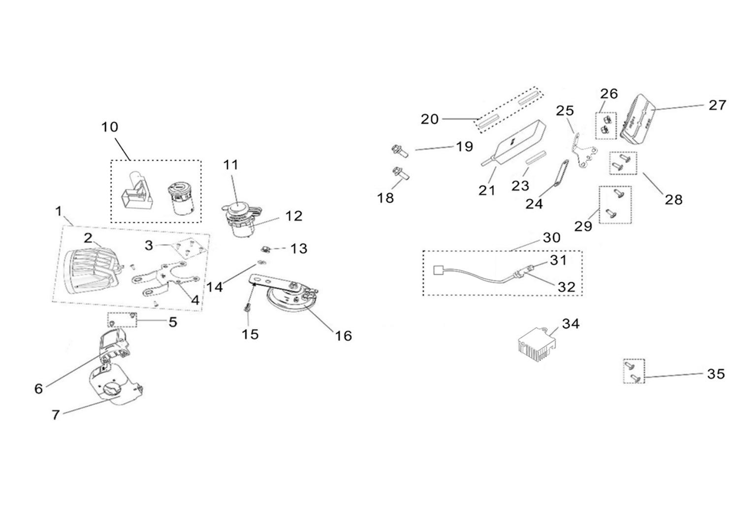 Horn  Surron parts